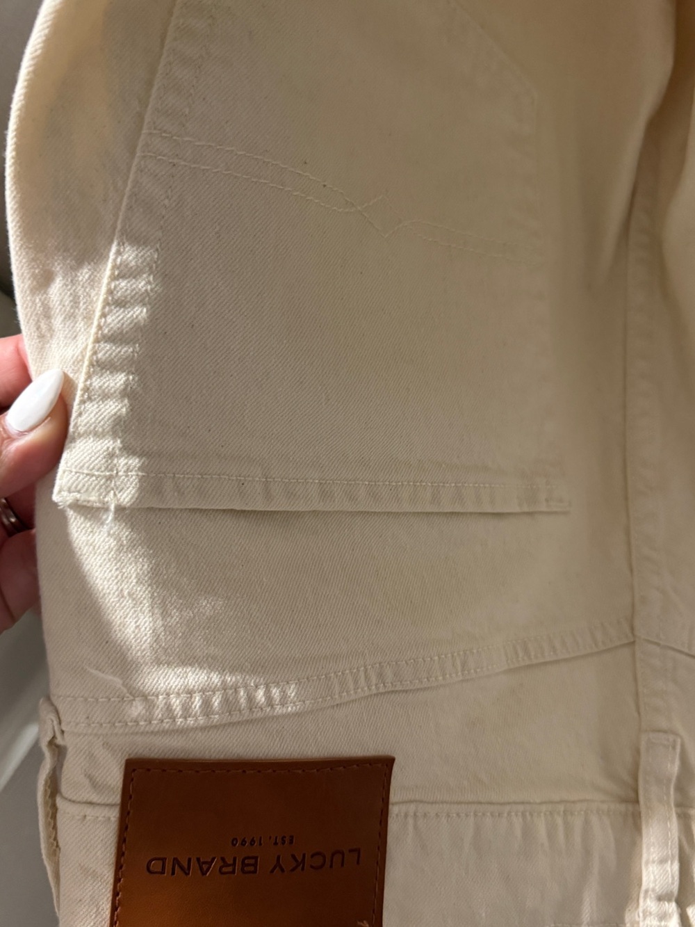 Lucky Brand Cream Canvas Pants